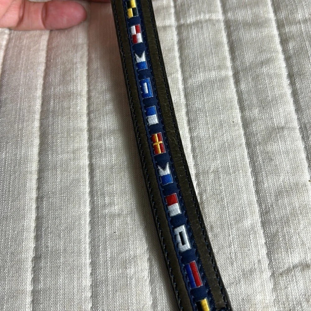 Paul & Shark Flags Leather Belt